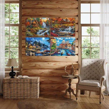 DOTSOPS 4 Pcs Landscape City Diamond Painting Kits Art Adults Painting Kit - Image 5