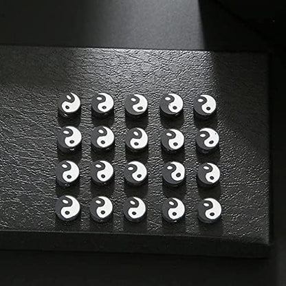 100pcs Black Yin Yang Polymer Clay Spacer Beads for Women Jewelry Making DIY Bracelet Necklace Hair Clip Accessories (Black Yin Yang) - Image 6