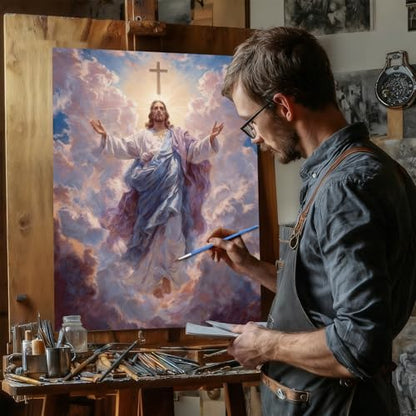 Reivworl Jesus Paint by Numbers Kit for Adults, Jesus Paint by Number for Adults, Painting by Number Kits for Gifts and Wall Decor 16x20Inch - Image 3