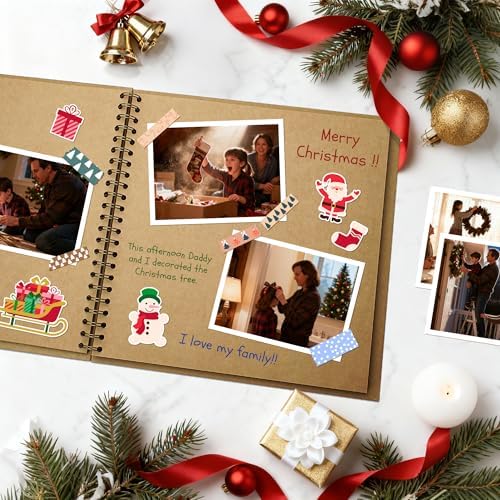 DIY Scrapbook Photo Album,40 Pages,7x7 Inch,Kraft - Image 2