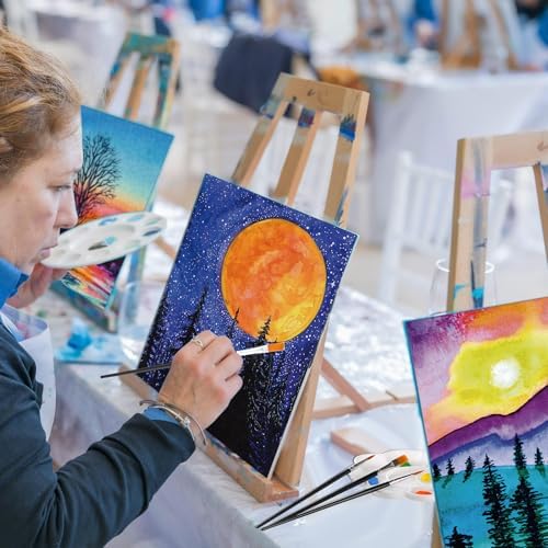Cholemy 36 Pcs Paint and Sip Kit Gift for Adults 8''x10'',Mountain - Image 5