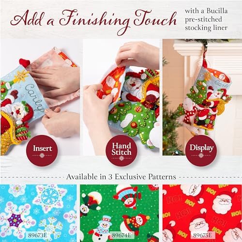 Bucilla Felt Applique 18" Stocking Making Kit, Christmas Nativity, Perfect for DIY Arts and Crafts, 89531E - Image 5