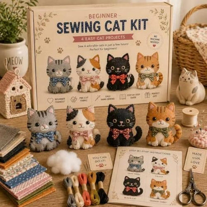 PandaXun DIY Fabric Dogs Craft Kit – Creative Handmade Art, Stitch Your Own Whimsical World Patchwork Sewing Set 3D Cute Animal for Making Ornament Adults Beginners, Gift Holidays Keychain - Image 6