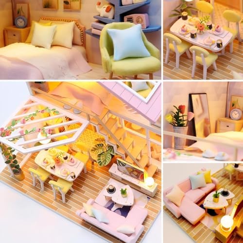 YSWOOD WORLD DIY Miniature House Kit for Adults, Mini House Kit with LED - Image 6