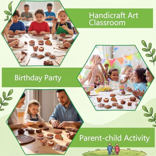 Air Dry Clay Bulk, Modeling Clay for Kids, 100 Pcs, Brown - Image 5