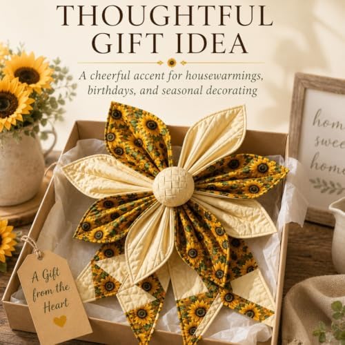JMHKKUJ Large Patchwork Bow Sewing Kit, Farmhouse Fabric Folded Flower - Image 7