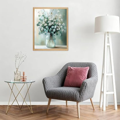 AIRDEA Flowers Paint by Numbers for Adults Beginner,Myosotis Alpestris Painting by Number Kits on Canvas,Frameless,16x20in DIY Acrylic Painting,Home Wall Decor - Image 7