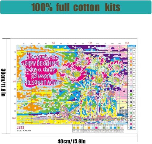 WUSARPLY Daisy Stamped Cross Stitch Kits for Beginners Adults - Image 6