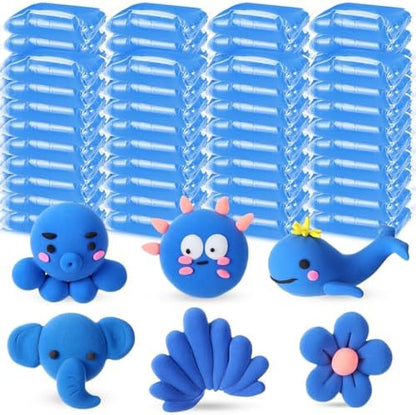 VioraWhite 72 Pcs 38oz Air Dry Clay Bulk Modeling Clay,Blue by VioraWhite
