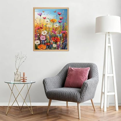 AIRDEA Flowers Paint by Numbers for Adults Beginner,Colorful Flowers Painting by Number Kits on Canvas Frameless,16x20in DIY Acrylic Painting,Home Wall Decor - Image 7