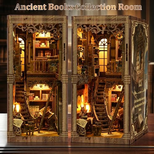 CRIOLPO Book Nook Kits DIY Miniature House Kit with LED Light for Adults - Image 7