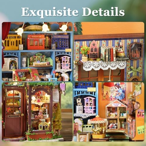 Miniature House Kit, Dollhouse Kit, Miniature Kit, DIY Mini House Building Kit for Adult Teen, Fairy Tale Wonderhouse Dollhouse Shop - Image 3