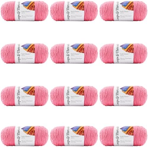 MICHAELS Bulk 12 Pack: Soft Classic™ Solid Yarn by Loops & Threads® - Image 7
