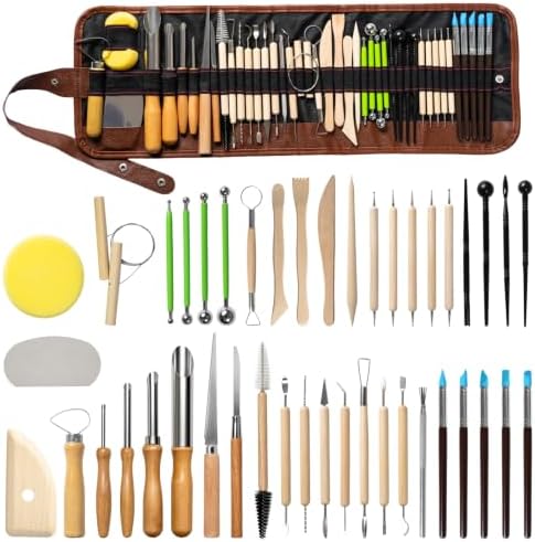 Mepubby 44 Pcs Pottery Tools，Clay Tools Set for Carving, Shaping, Molding by Unknown