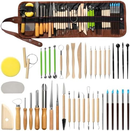 Mepubby 44 Pcs Pottery Tools，Clay Tools Set for Carving, Shaping, Molding by Unknown