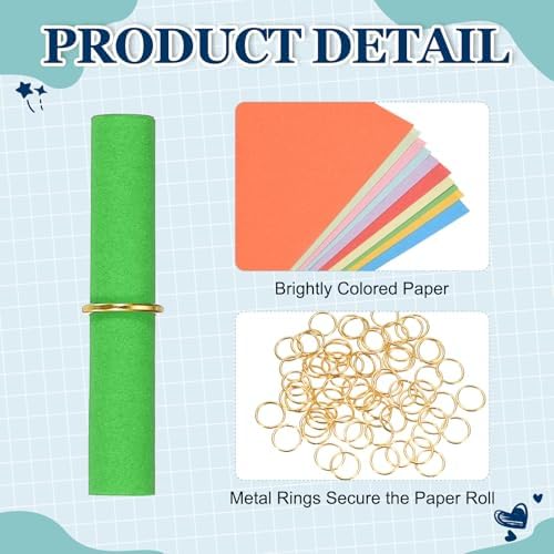 MECCANIXITY 120Pcs Message Paper Scrolls 3x6cm Lucky Wishing Dark Green - Image 3