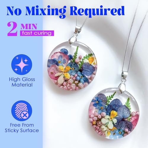Bsrezn 300g UV Resin Hard, Clear UV Epoxy Resin Cure for Jewelry Making - Image 3