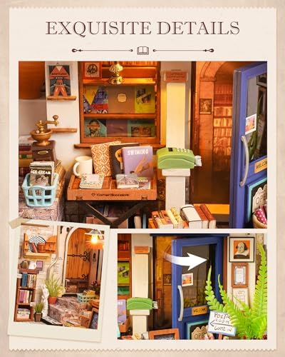 Rolife Bookstore DIY Miniature Dollhouse Kit Creative Gift for Adults - Image 4