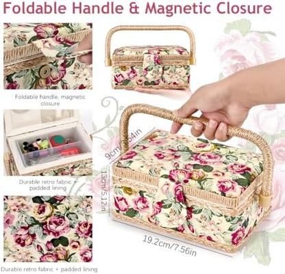 MKNZOME Sewing Box with Supplies Kit for Women, Complete Accessories - Image 5