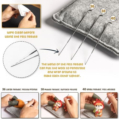 KIDS KING Needle Felting Kit for Beginners & Adults – 6 Piece of Shiba Inu Plush Dolls DIY with Instruction, Material Tools: Wool, Needles, Felting Pad, Arts & Craft Set for Handicraft Beginners - Image 6