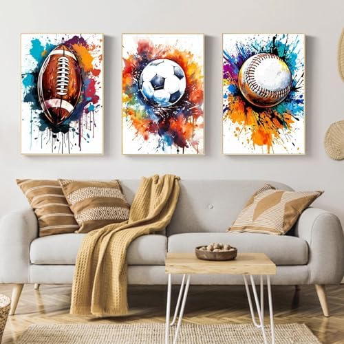 Mandun Ball Paint by Numbers Kit for Adults, 3 Pack, 7.8x11.8 inch - Image 3