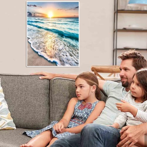 VIGEGU Beach Landscape Paint by Numbers Kit for Adults with Framed - Image 2