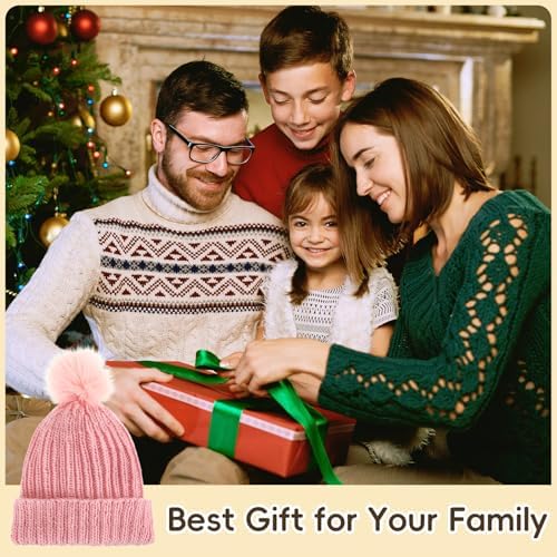 GliCraft Hat Knitting Kit for Beginners with Yarn Needles Pom,Dark Pink - Image 7