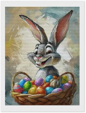 Fantasy Easter Bunny Diamond Drawing Art Kit for Adults Colorful Eggs DIY Diamond Art Painting for Beginners Full Drill Round Gem Art Painting for Crafts Home Wall Decor by DuduYH