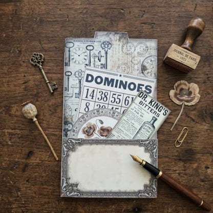 Vintage Curiosity Reverie Junk Journal Folio Kit, Vintage Scrapbook DIY Handcraft Supplies, Creative Mini Folder & Booklet Making Set for Handmade Art Projects - Image 5