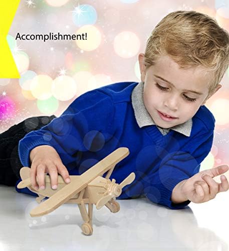 Puzzled Wooden Airplane Model Kits - 3D Wooden Puzzles for Adults - 4 Pack - Image 6