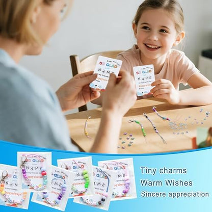 Tuhangcc 776 Pcs DIY Back to School Keychain Making Kit: Heart-Shaped Beads Adjustable Letter Alphabet Beads Strings, Gradient Brilliant Beads, 16 Charm Cards for Welcome First Day of School Gift - Image 7