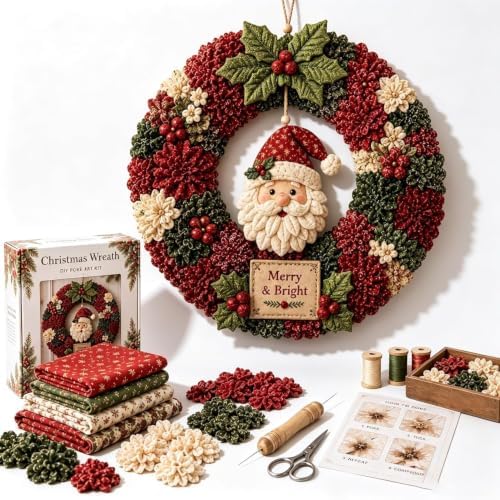 3D Fabric Poke Wreath DIY Kit,3D Fabric Poke Wreath DIY Kit for Adults (#D) by Unknown