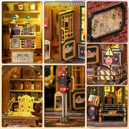 DIY Miniature House Kit, Mini 3D Wooden Twilight Book City Building Kit, Tiny Dollhouse Kit with Dustproof Cover & Music, Creative Handmade House Craft Decor, Birthday Gift for Adults Teens - Image 4