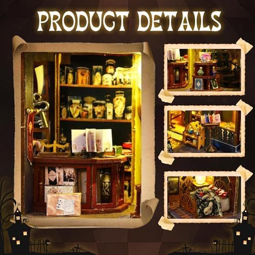 Flever Dollhouse Miniature DIY House Kit Creative Room with Furniture for Romantic Artwork Gift (Holo Magic City II) - Image 3