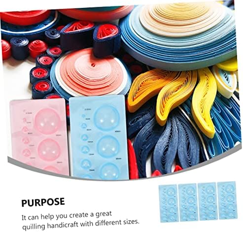 4 Pcs Plastic Quilling Mold for Children DIY Crafting with Half Sphere - Image 7