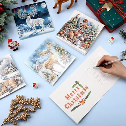 48 Pack Christmas Diamond Painting Greeting Cards,Classic Style - Image 6