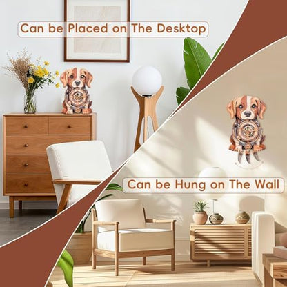 3D Wooden Puzzles for Adults, Beagle Clock Mechanical Model Kits - Image 5