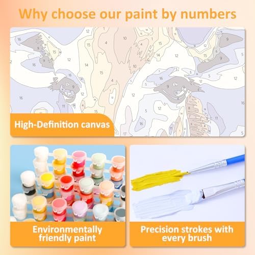 Framed Paint by Numbers Kit for Adults with Wooden Easel, Dragonfly, 16x20 inch - Image 5