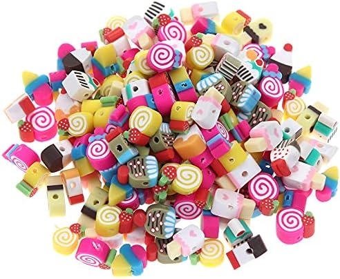 100pcs Mixed Polymer Clay Spacer Beads for Women Jewelry Making DIY Bracelet Necklace Hair Clip Accessories (Candy) - Image 2