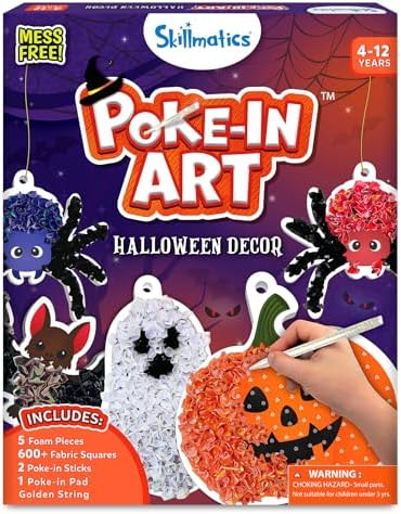 Skillmatics Poke-in Art – Halloween Decor, DIY Wood Craft Kit for Kids by Skillmatics