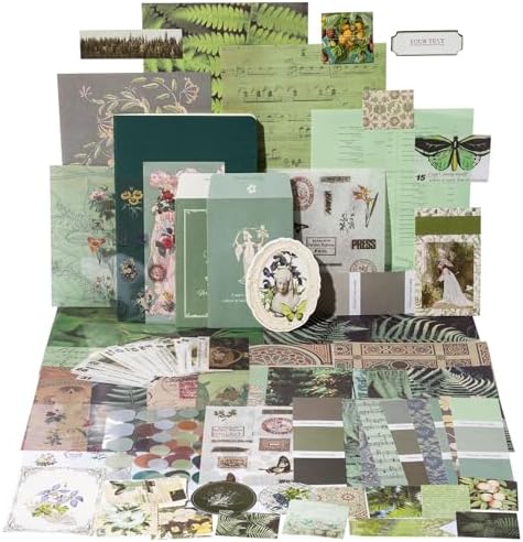 YagCu Scrapbook Kit for Beginners, Aesthetic Junk Journal Supplies, Scrapbooking and Journaling Materials, Bullet Journals Stationery, Planner DIY Arts Craft, Women Adults by YagCu