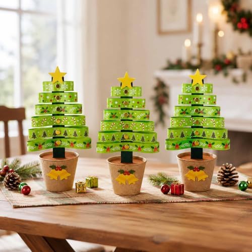 30 Sets Christmas Tree Pot Craft Kit, Standing Paper Xmas Tree DIY Bulk - Image 6