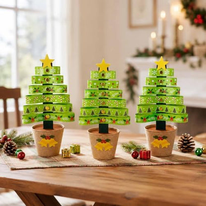 30 Sets Christmas Tree Pot Craft Kit, Standing Paper Xmas Tree DIY Bulk - Image 6