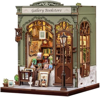 Fsolis Book Nook Kit – DIY Miniature House Gallery Bookstore by FsolisDIYDollhouse