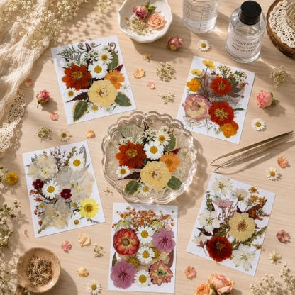 Resiner Dried Flowers for Crafts, 100Pcs Vintage Pressed Flowers - Image 5