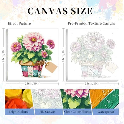 Camocin Framed Paint by Numbers Kit for Adults Beginners – Flowers - Image 3