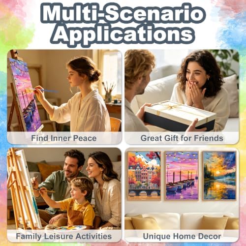Kalonyth Boat Framed Paint by Numbers Kit for Adults Beginner 8x12 inch - Image 7