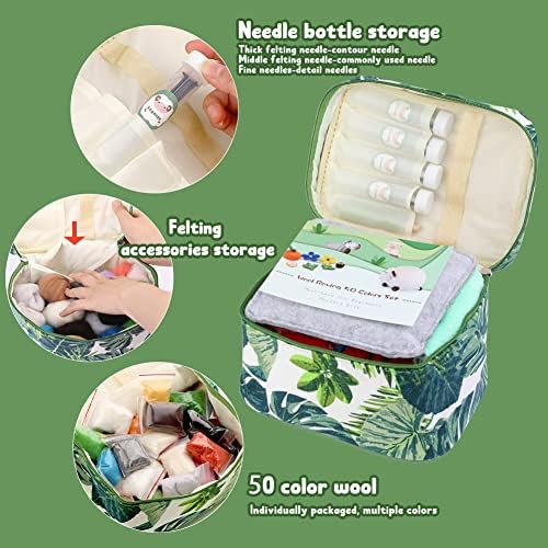 IMZAY Needle Felting Kit Beginner 50 Colors Wool Roving Set - Image 3