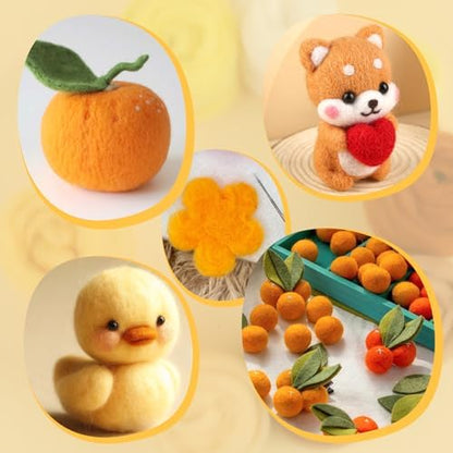 ZXIIXZ 100g Felting Wool Needle Felting Kit with Needles Wool Roving - Image 7