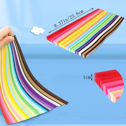 Origami Paper Stars, Colorful Handcraft Origami Lucky Star Paper DIY Paper Arts Creativity Hand Art Crafts (27 color mixed pack (1350) sheets) - Image 3